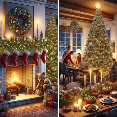 Dekorieren in der Weihnachtszeit