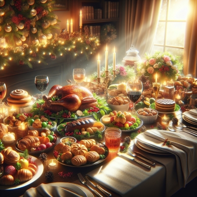 Festtagsgerichten zu Weihnachten