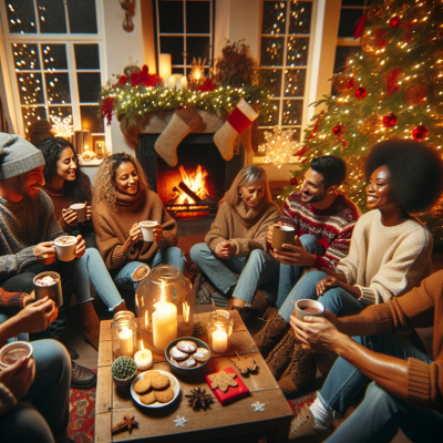 Unterhaltung während der Weihnachtszeit